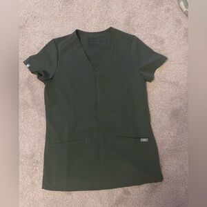 Figs Dark Green Women's Short Sleeve Top